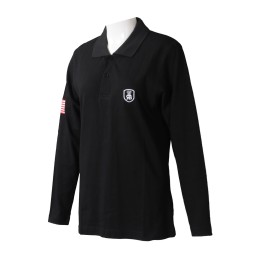 P1268 manufacturing women's long sleeve Polo shirt fashion design black Polo shirt 2 buttons embroidered LogoPolo shirt Polo shirt supplier P1268 manufacturing women's long sleeve Polo shirt fashion design black Polo shirt 2 buttons embroidered LogoPolo shirt Polo shirt supplier